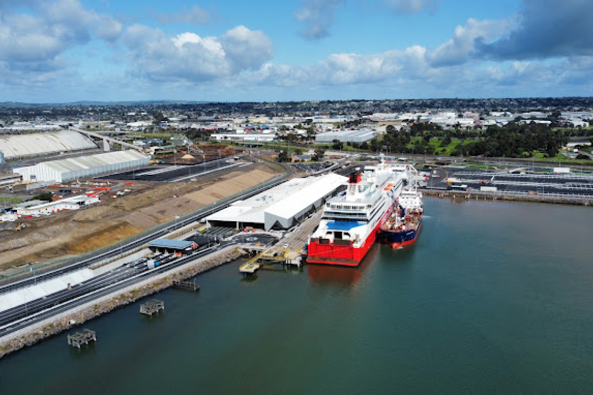 Spirit of Tasmania vessel berthed at Corio Quay terminal